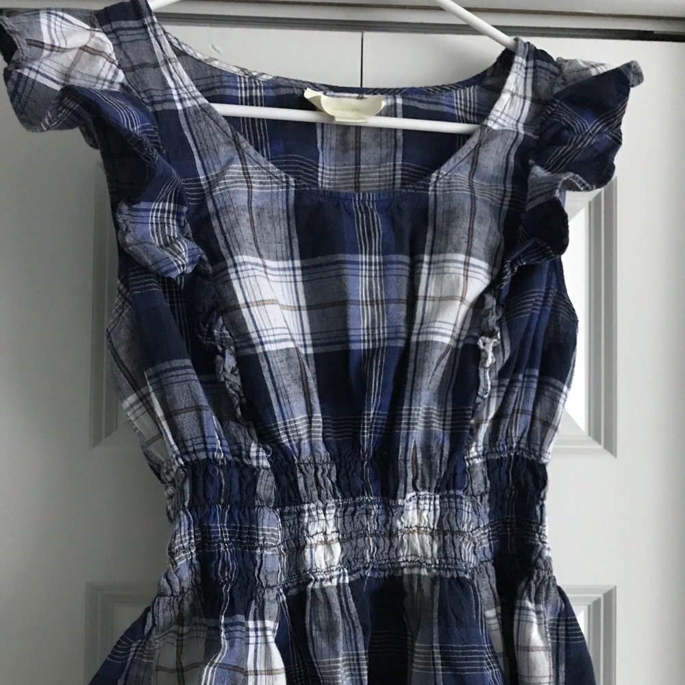 Anthropologie plaid top